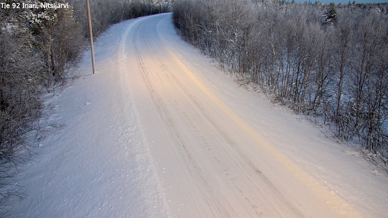 Weather Camera Image Road 92 Inari, Nitsijärvi, Inari, Lappi