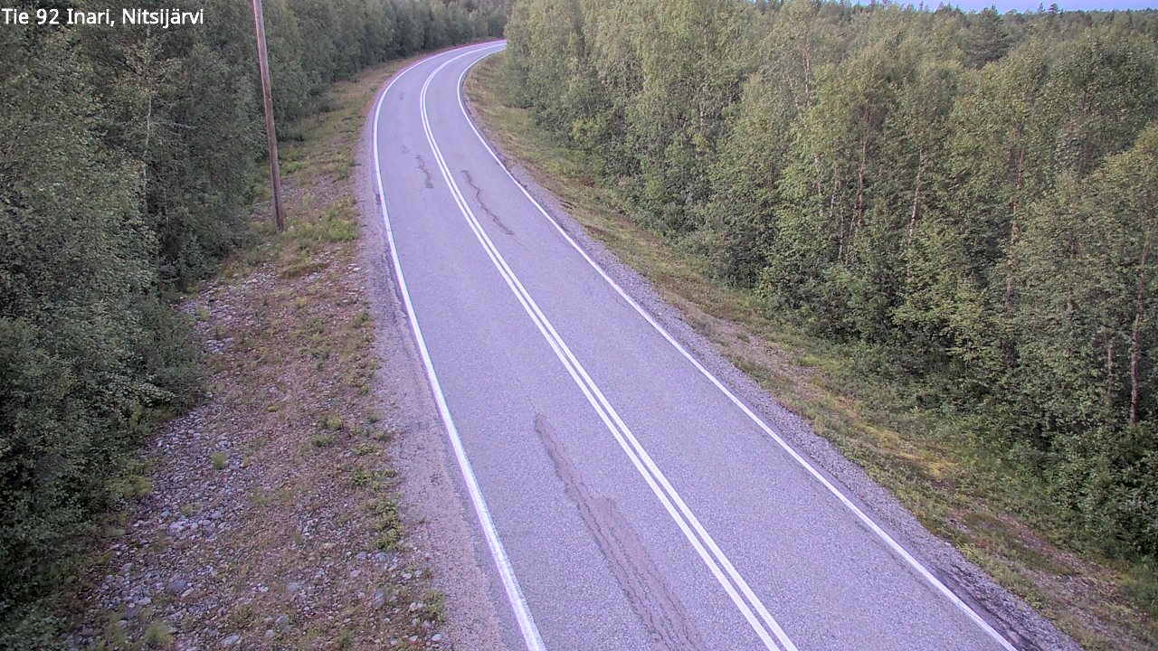 Weather Camera Image Väg 92 Enare, Nitsijärvi, Inari, Lappi