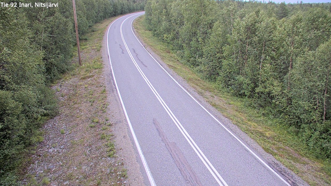 Weather Camera Image Väg 92 Enare, Nitsijärvi, Inari, Lappi