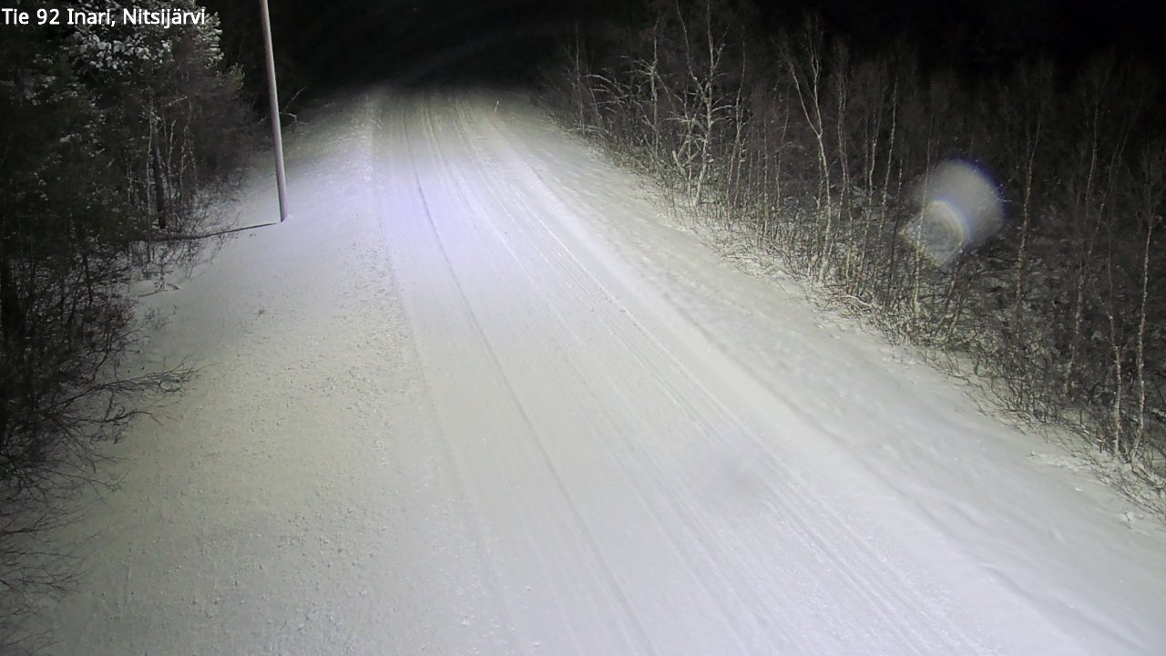Weather Camera Image Road 92 Inari, Nitsijärvi, Inari, Lappi