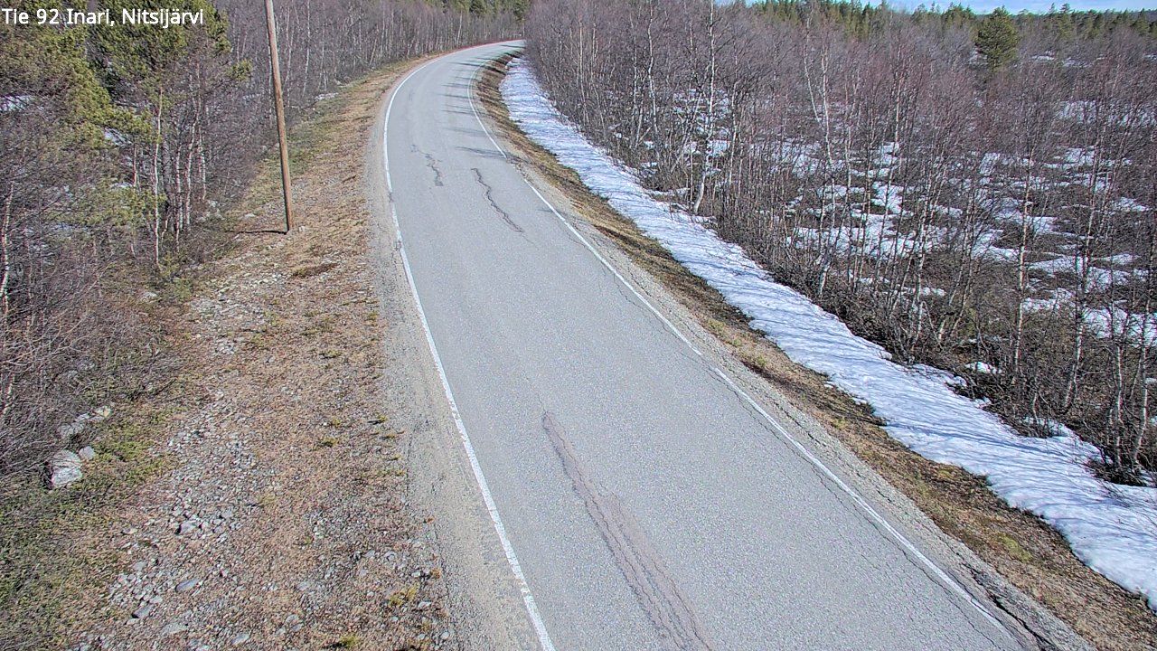 Weather Camera Image Väg 92 Enare, Nitsijärvi, Inari, Lappi