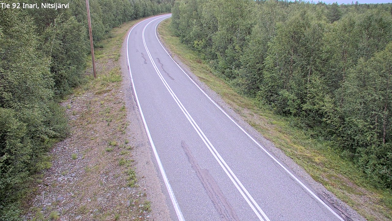 Weather Camera Image Väg 92 Enare, Nitsijärvi, Inari, Lappi