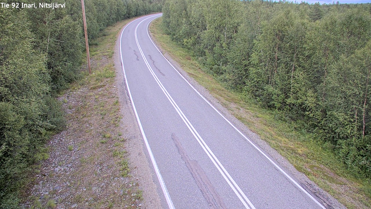 Weather Camera Image Väg 92 Enare, Nitsijärvi, Inari, Lappi