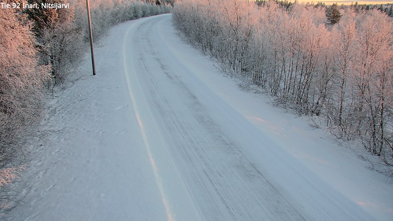 Kelikamerat Kuva Tie 92 Inari, Nitsijärvi, Inari, Lappi