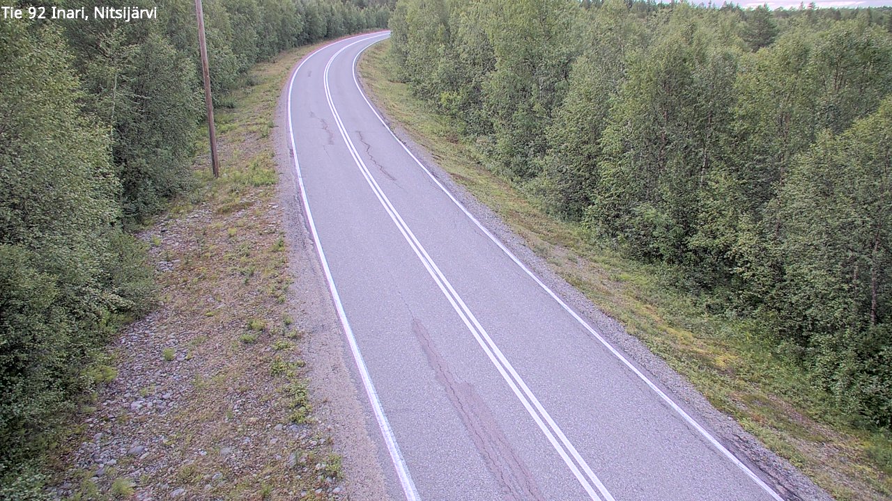 Weather Camera Image Väg 92 Enare, Nitsijärvi, Inari, Lappi