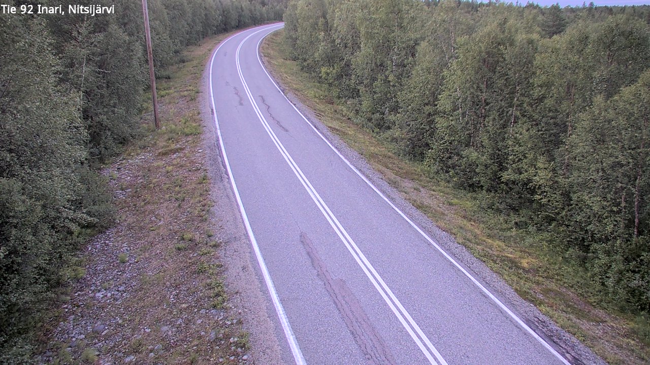 Weather Camera Image Väg 92 Enare, Nitsijärvi, Inari, Lappi
