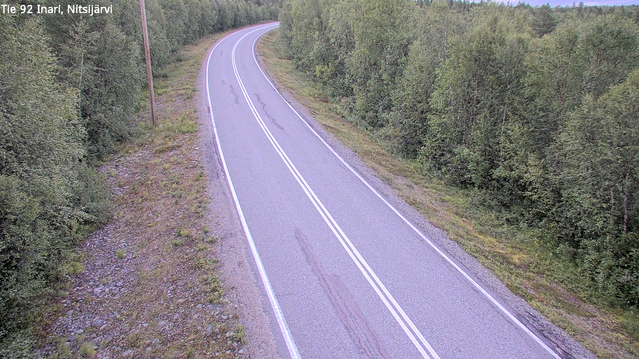 Weather Camera Image Väg 92 Enare, Nitsijärvi, Inari, Lappi