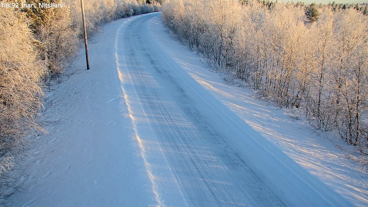 Kelikamerat Kuva Tie 92 Inari, Nitsijärvi, Inari, Lappi