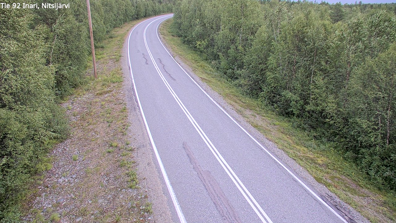 Weather Camera Image Väg 92 Enare, Nitsijärvi, Inari, Lappi