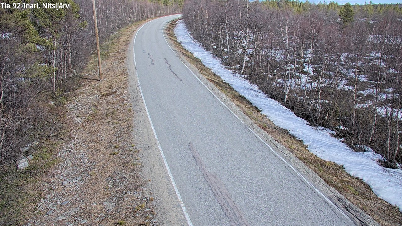 Weather Camera Image Väg 92 Enare, Nitsijärvi, Inari, Lappi
