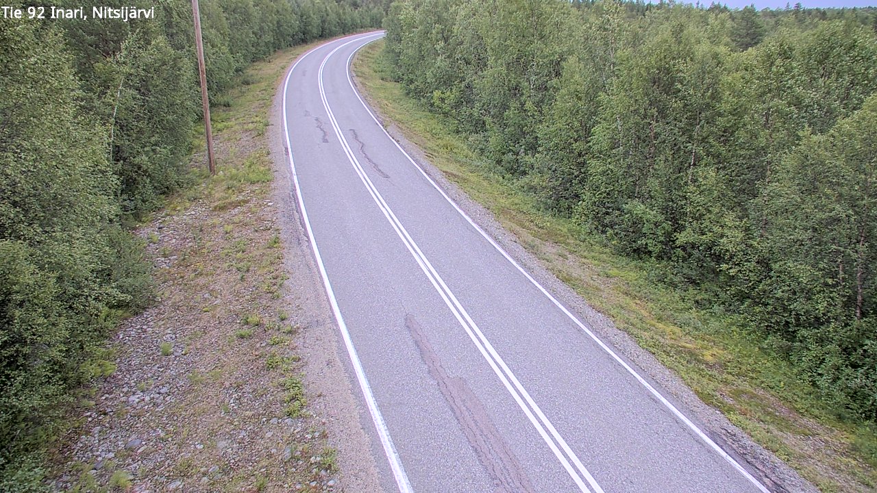 Weather Camera Image Väg 92 Enare, Nitsijärvi, Inari, Lappi