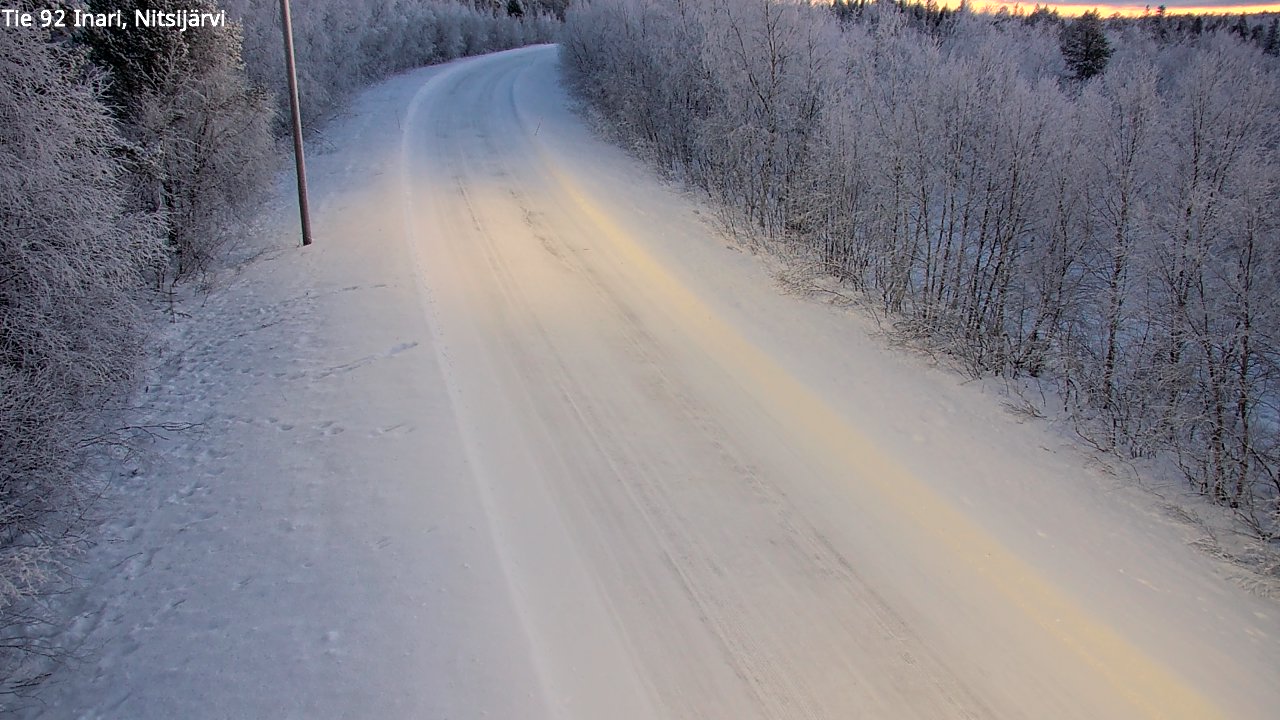 Kelikamerat Kuva Tie 92 Inari, Nitsijärvi, Inari, Lappi