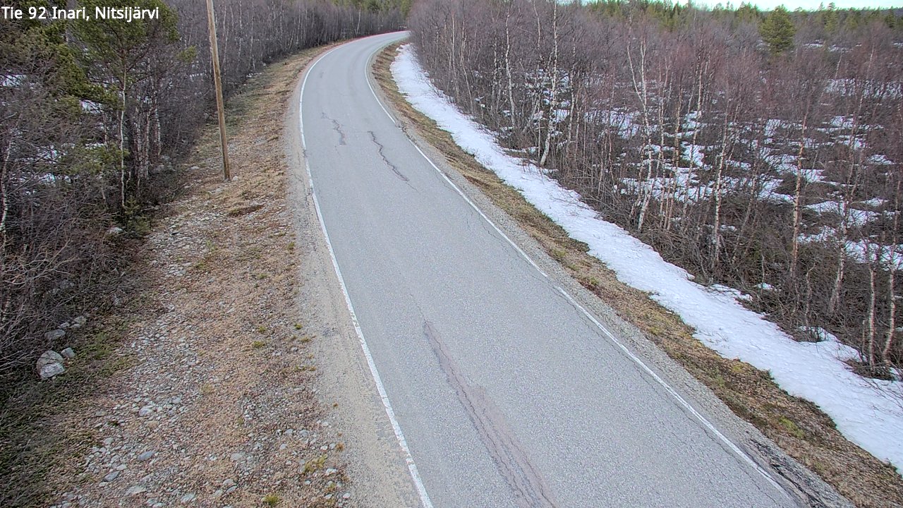 Weather Camera Image Väg 92 Enare, Nitsijärvi, Inari, Lappi