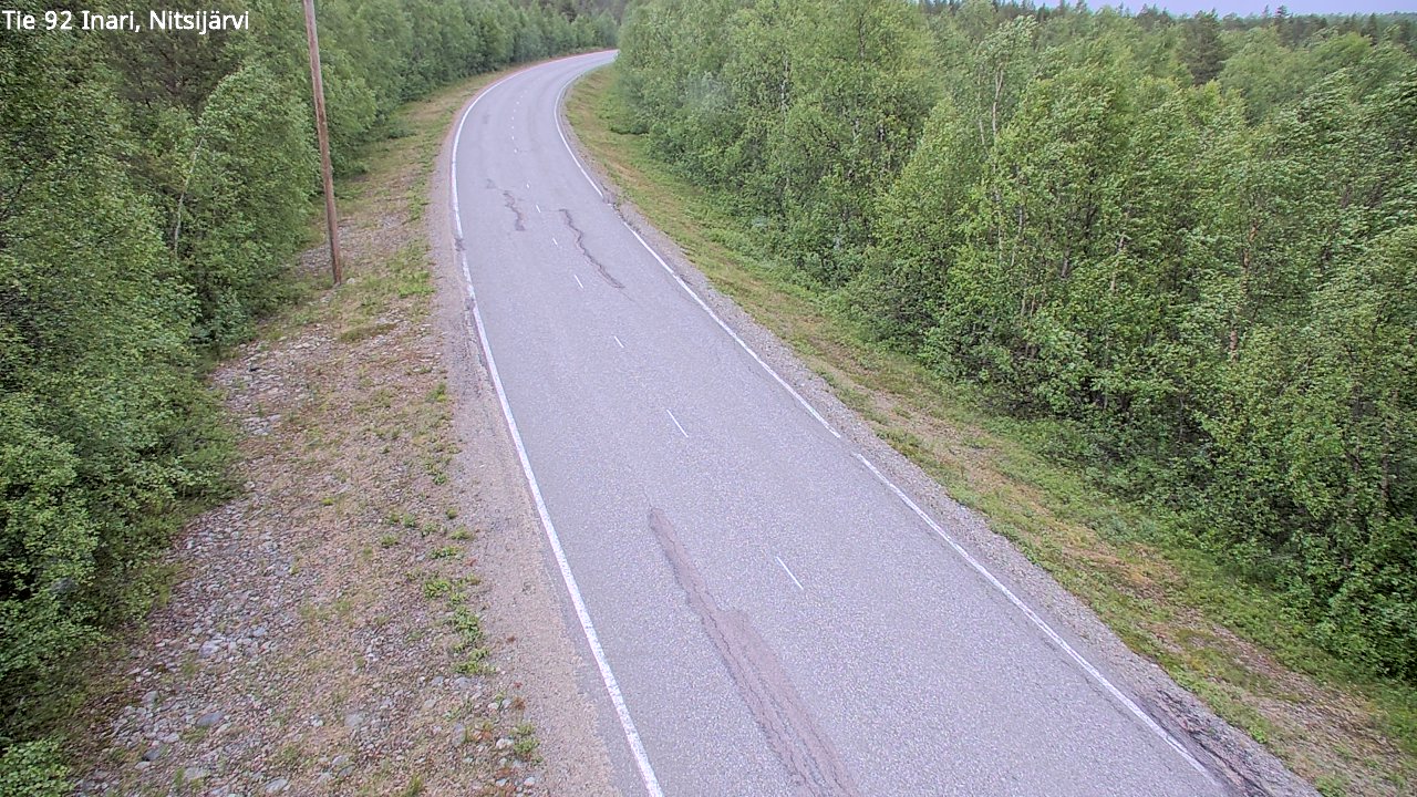 Weather Camera Image Väg 92 Enare, Nitsijärvi, Inari, Lappi