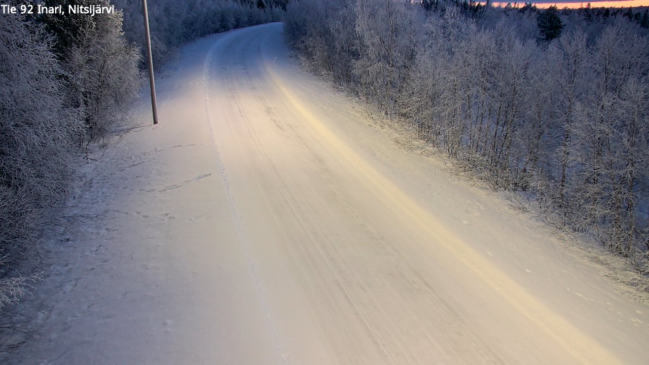 Kelikamerat Kuva Tie 92 Inari, Nitsijärvi, Inari, Lappi