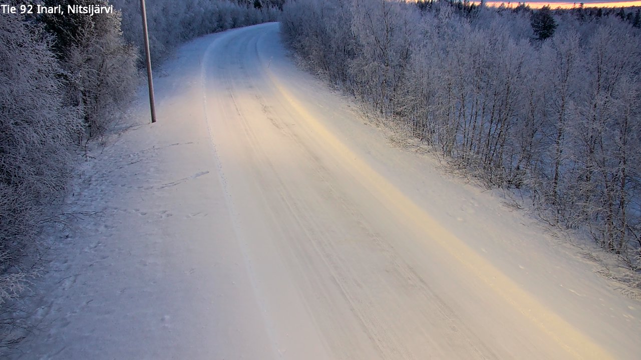 Kelikamerat Kuva Tie 92 Inari, Nitsijärvi, Inari, Lappi