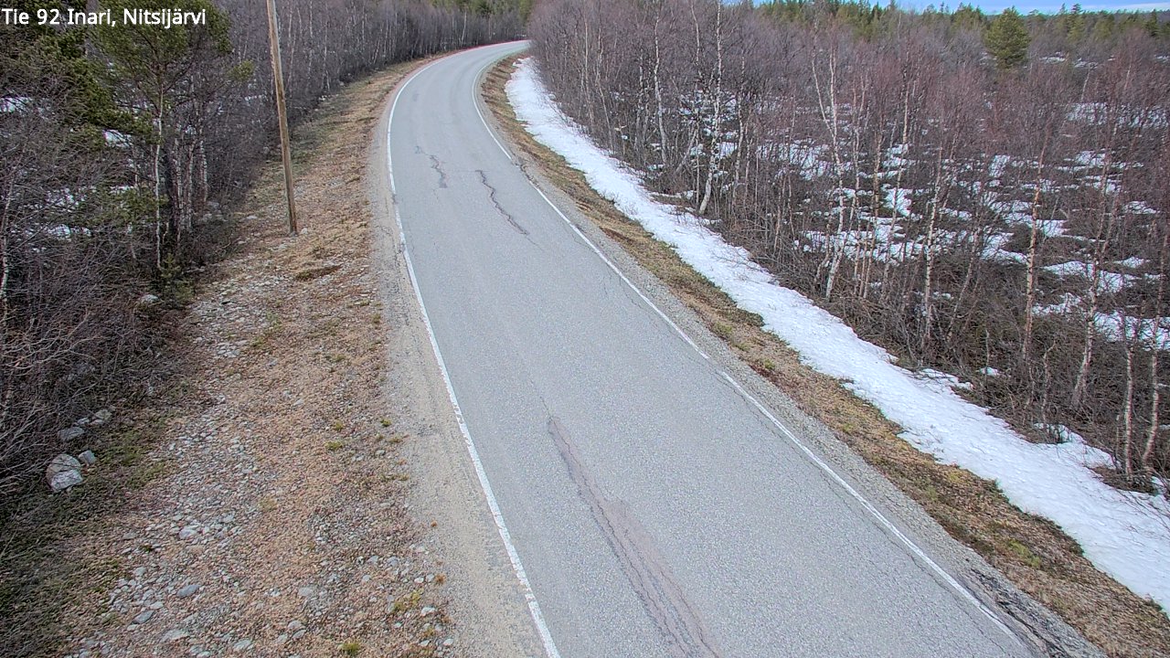 Weather Camera Image Väg 92 Enare, Nitsijärvi, Inari, Lappi