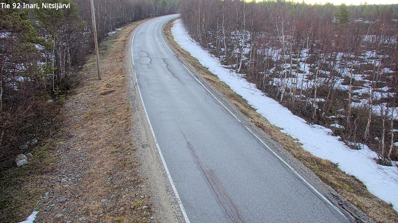 Weather Camera Image Väg 92 Enare, Nitsijärvi, Inari, Lappi