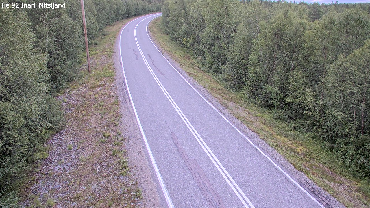 Weather Camera Image Väg 92 Enare, Nitsijärvi, Inari, Lappi