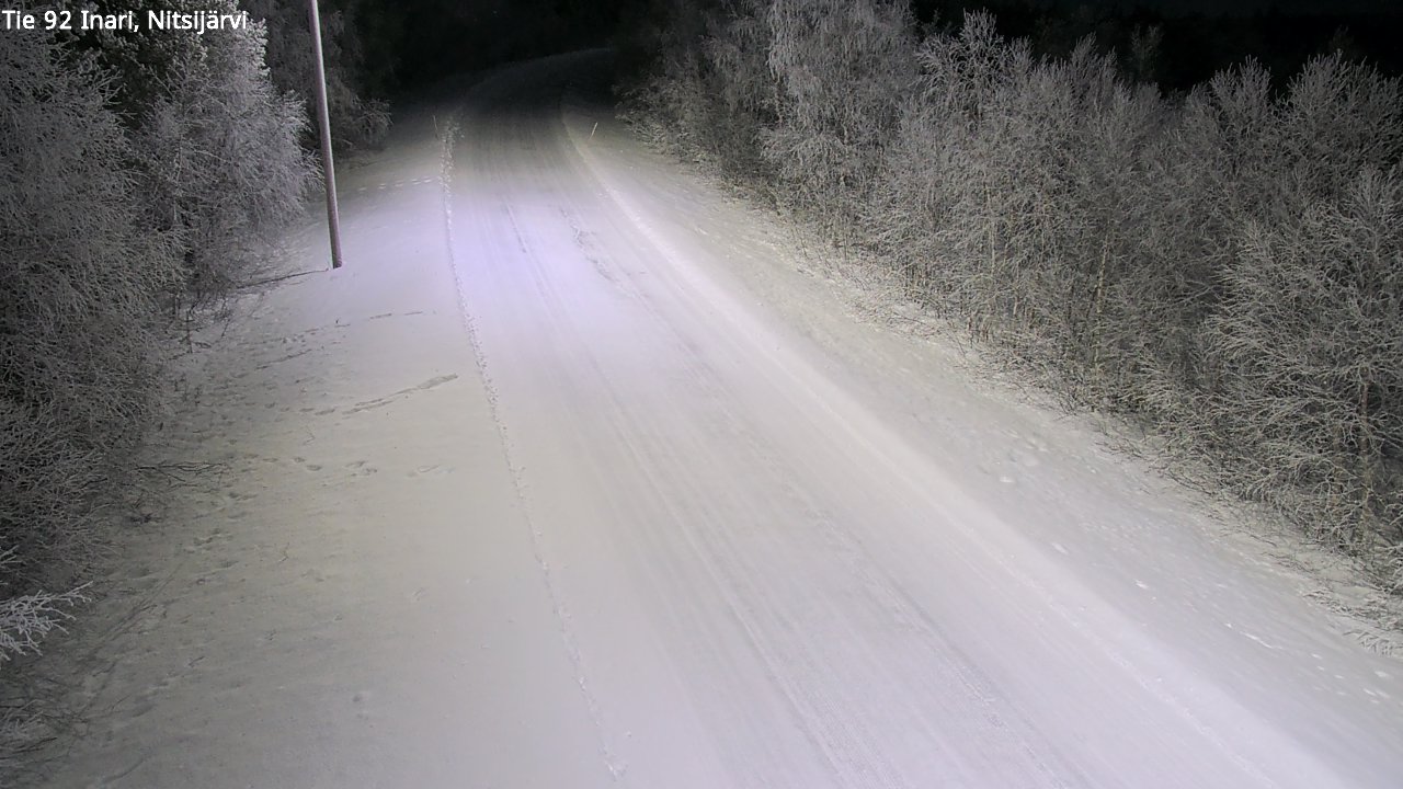 Kelikamerat Kuva Tie 92 Inari, Nitsijärvi, Inari, Lappi