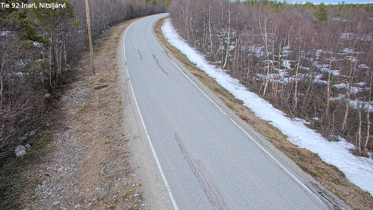 Weather Camera Image Väg 92 Enare, Nitsijärvi, Inari, Lappi