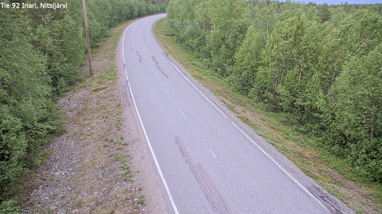 Kelikamerat Kuva Tie 92 Inari, Nitsijärvi, Inari, Lappi