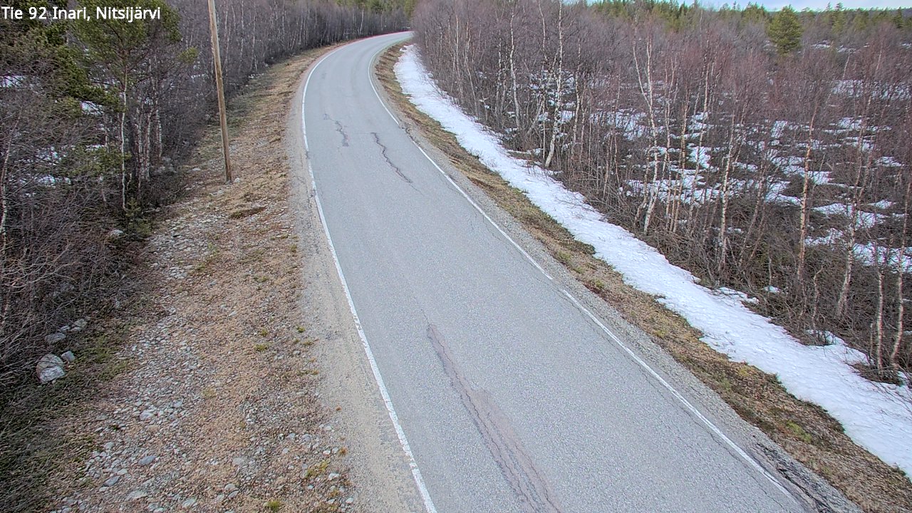 Weather Camera Image Väg 92 Enare, Nitsijärvi, Inari, Lappi