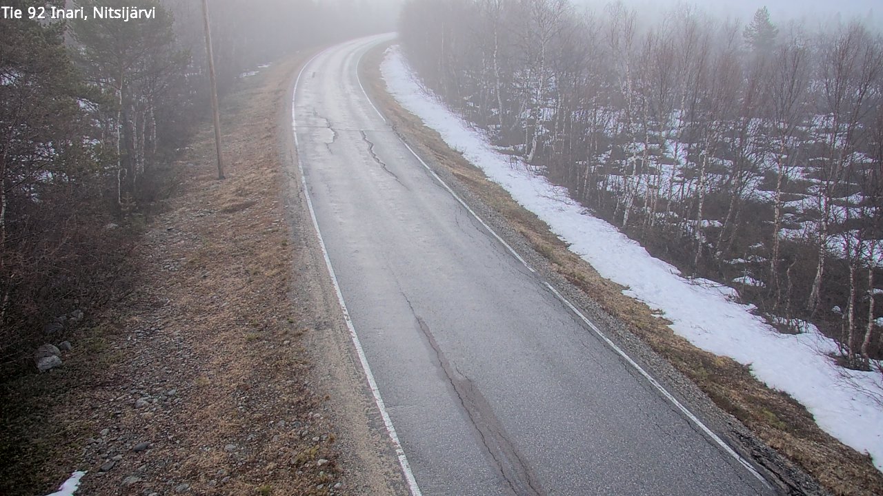 Weather Camera Image Väg 92 Enare, Nitsijärvi, Inari, Lappi