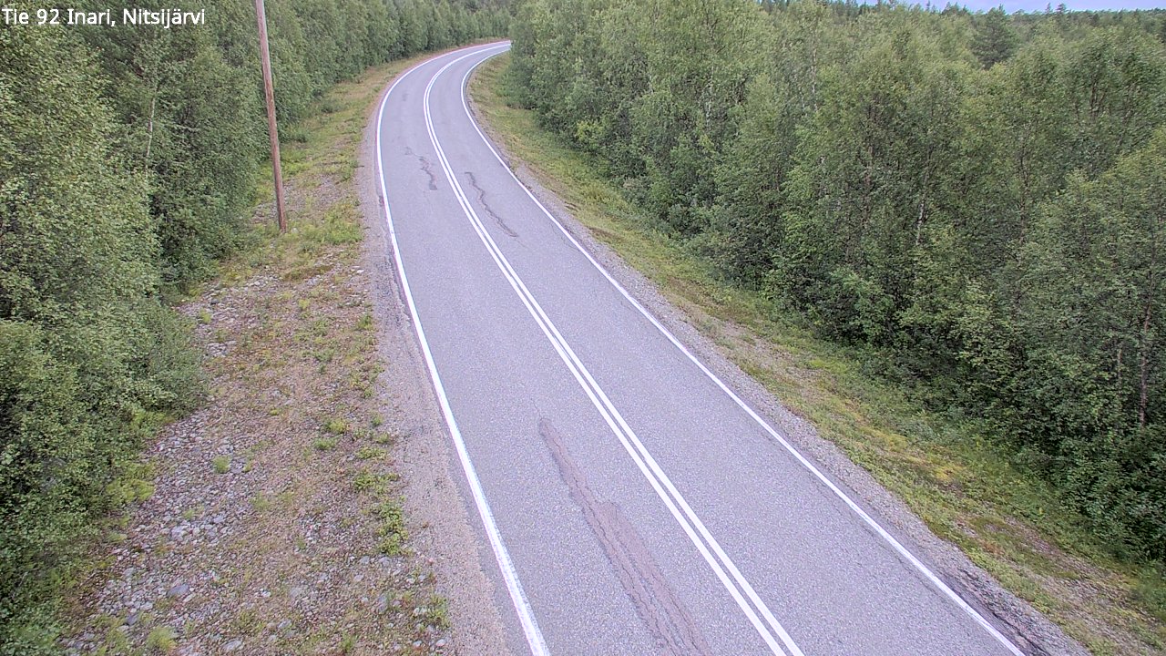 Weather Camera Image Väg 92 Enare, Nitsijärvi, Inari, Lappi