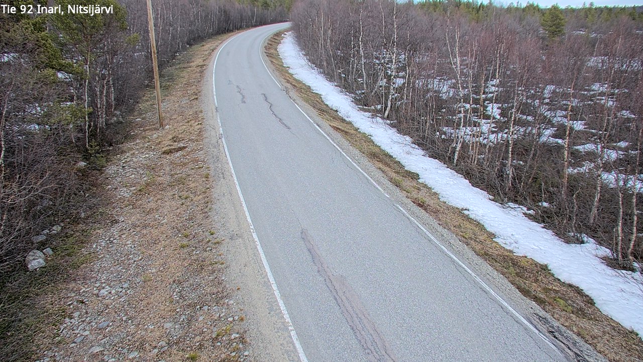 Weather Camera Image Väg 92 Enare, Nitsijärvi, Inari, Lappi