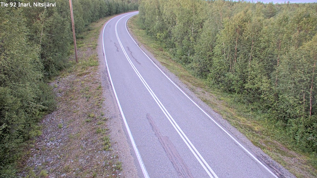 Weather Camera Image Väg 92 Enare, Nitsijärvi, Inari, Lappi