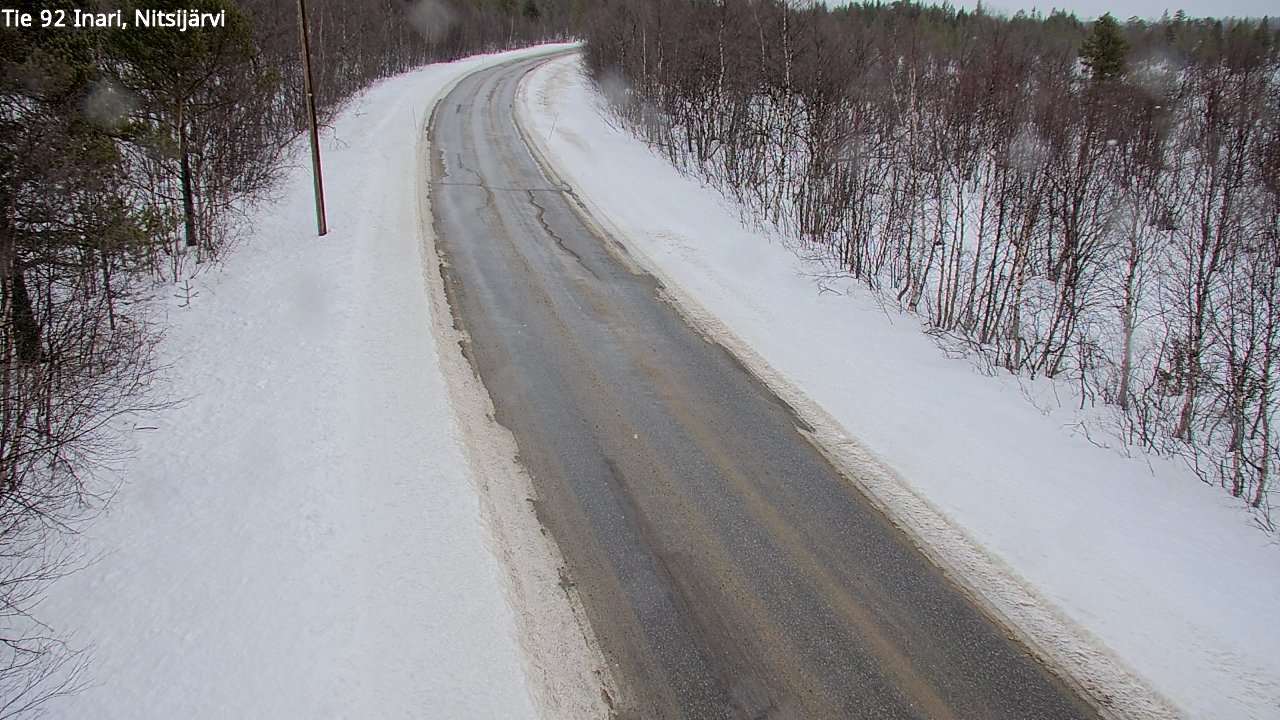 Weather Camera Image Väg 92 Enare, Nitsijärvi, Inari, Lappi