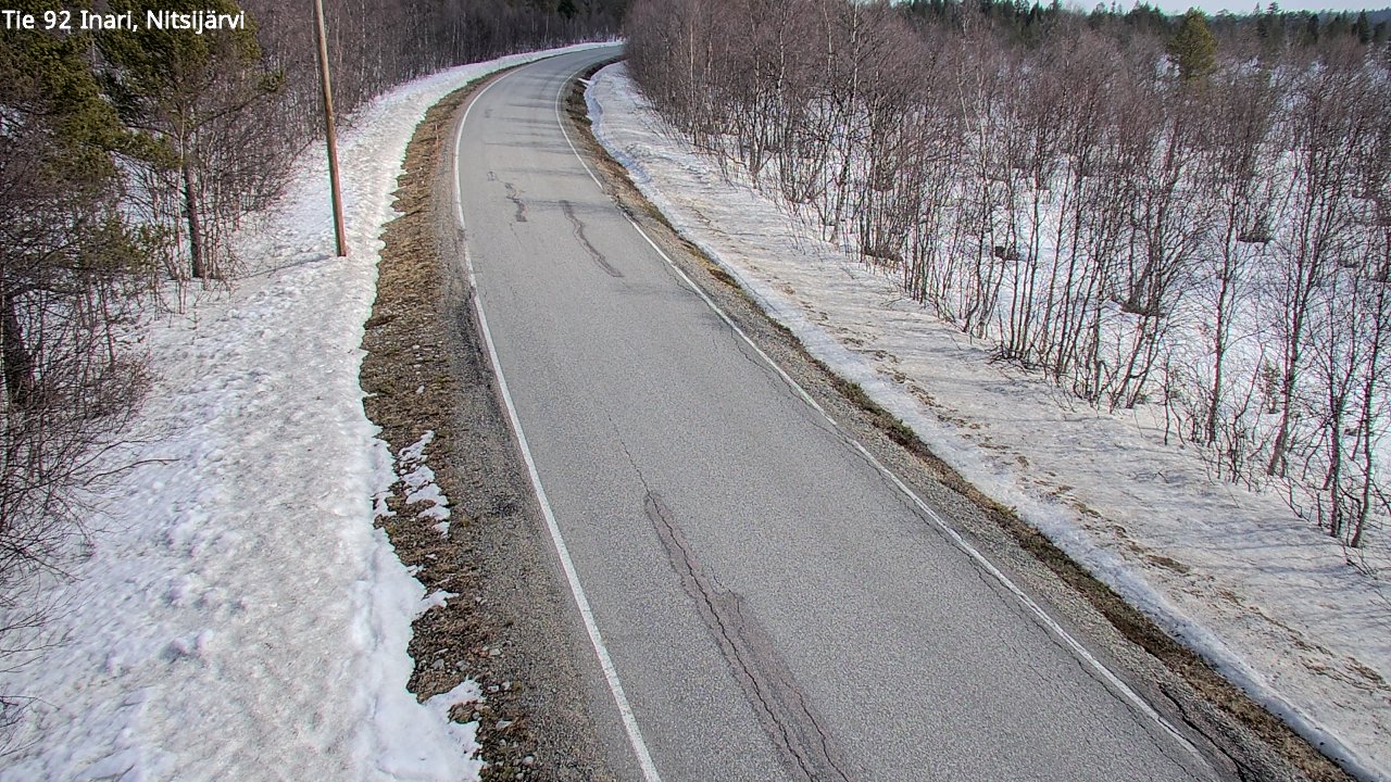 Weather Camera Image Road 92 Inari, Nitsijärvi, Inari, Lappi