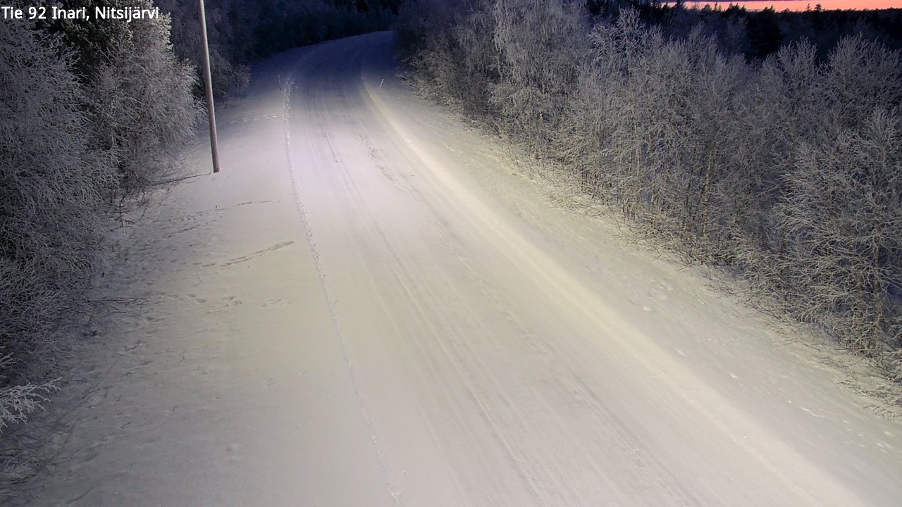 Kelikamerat Kuva Tie 92 Inari, Nitsijärvi, Inari, Lappi
