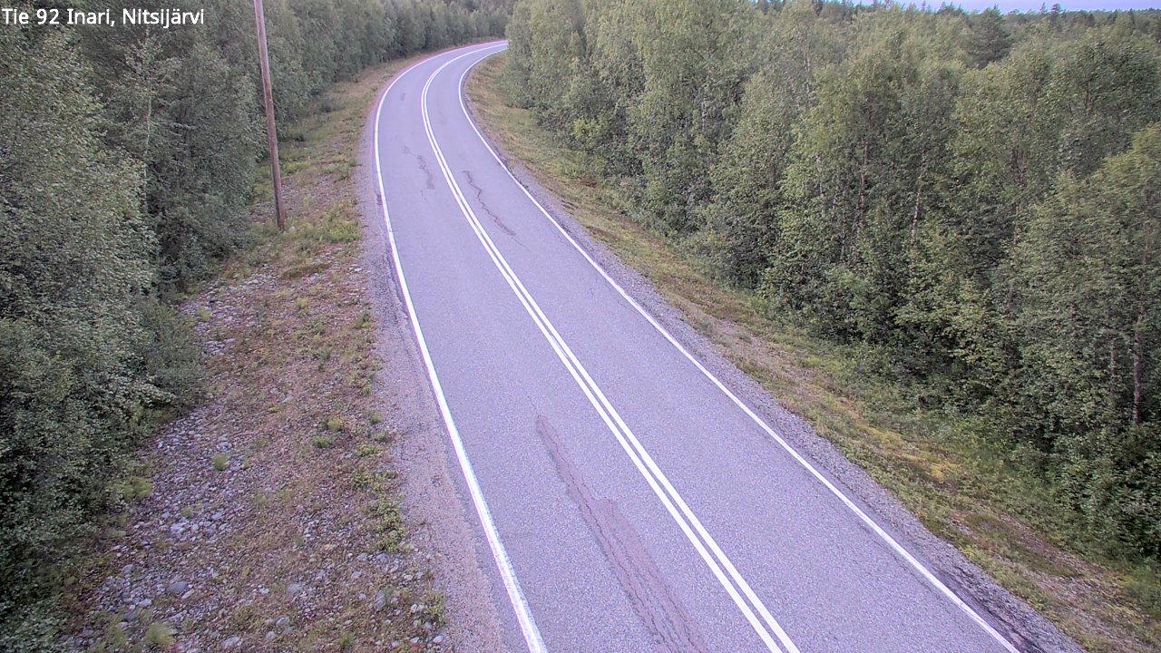Weather Camera Image Väg 92 Enare, Nitsijärvi, Inari, Lappi