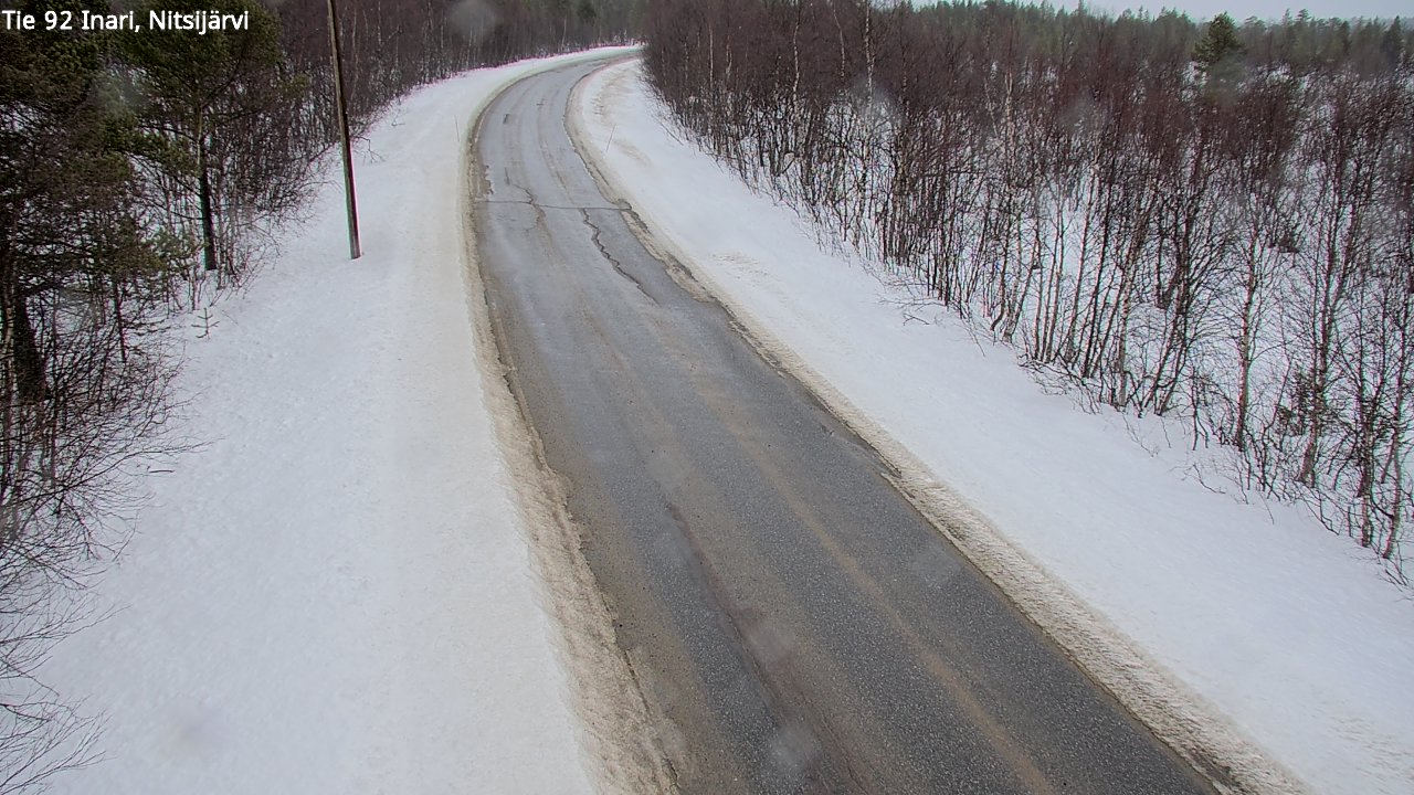 Weather Camera Image Väg 92 Enare, Nitsijärvi, Inari, Lappi