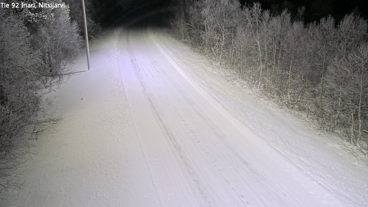 Weather Camera Image Väg 92 Enare, Nitsijärvi, Inari, Lappi