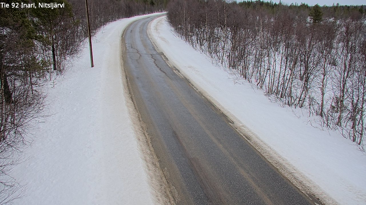 Weather Camera Image Väg 92 Enare, Nitsijärvi, Inari, Lappi