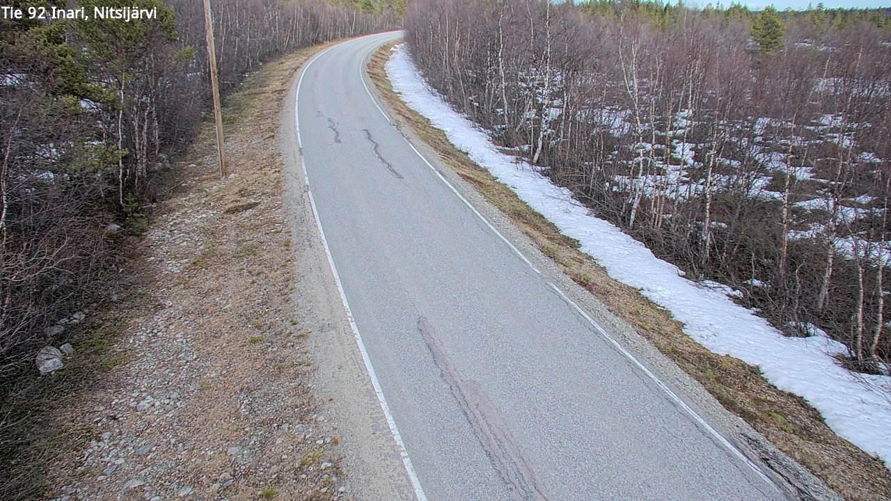 Weather Camera Image Väg 92 Enare, Nitsijärvi, Inari, Lappi