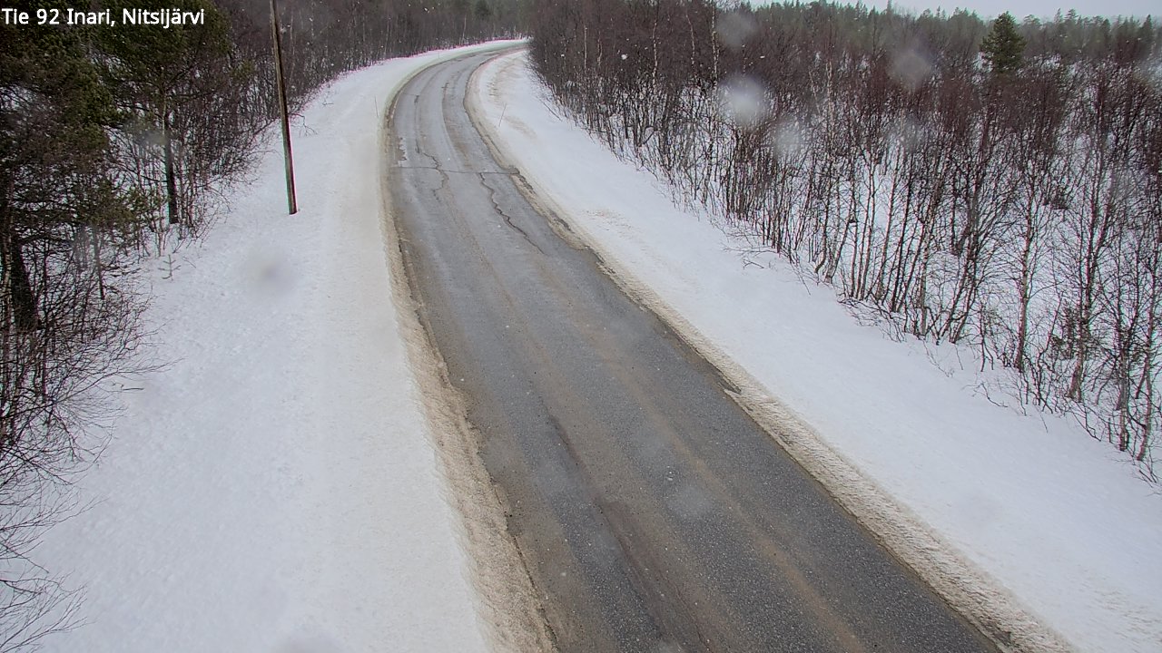 Weather Camera Image Väg 92 Enare, Nitsijärvi, Inari, Lappi
