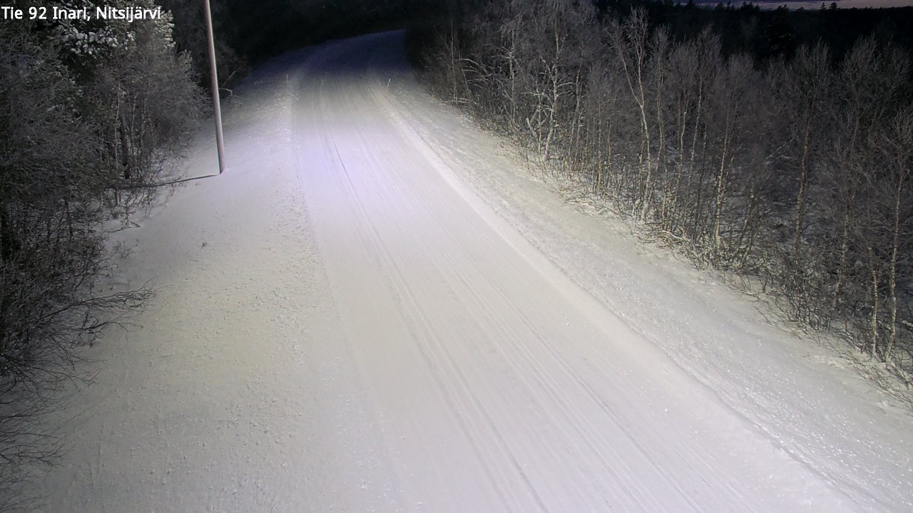 Weather Camera Image Road 92 Inari, Nitsijärvi, Inari, Lappi