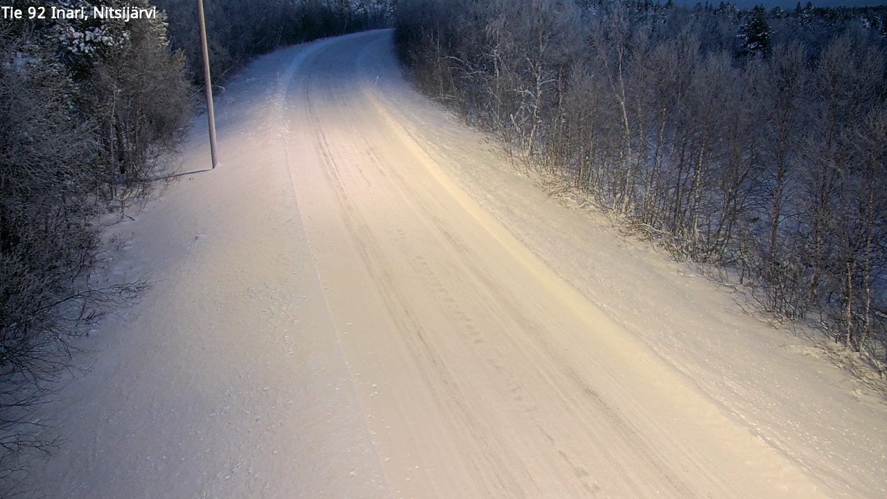 Weather Camera Image Road 92 Inari, Nitsijärvi, Inari, Lappi