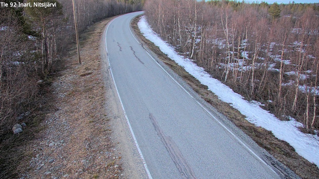 Weather Camera Image Road 92 Inari, Nitsijärvi, Inari, Lappi