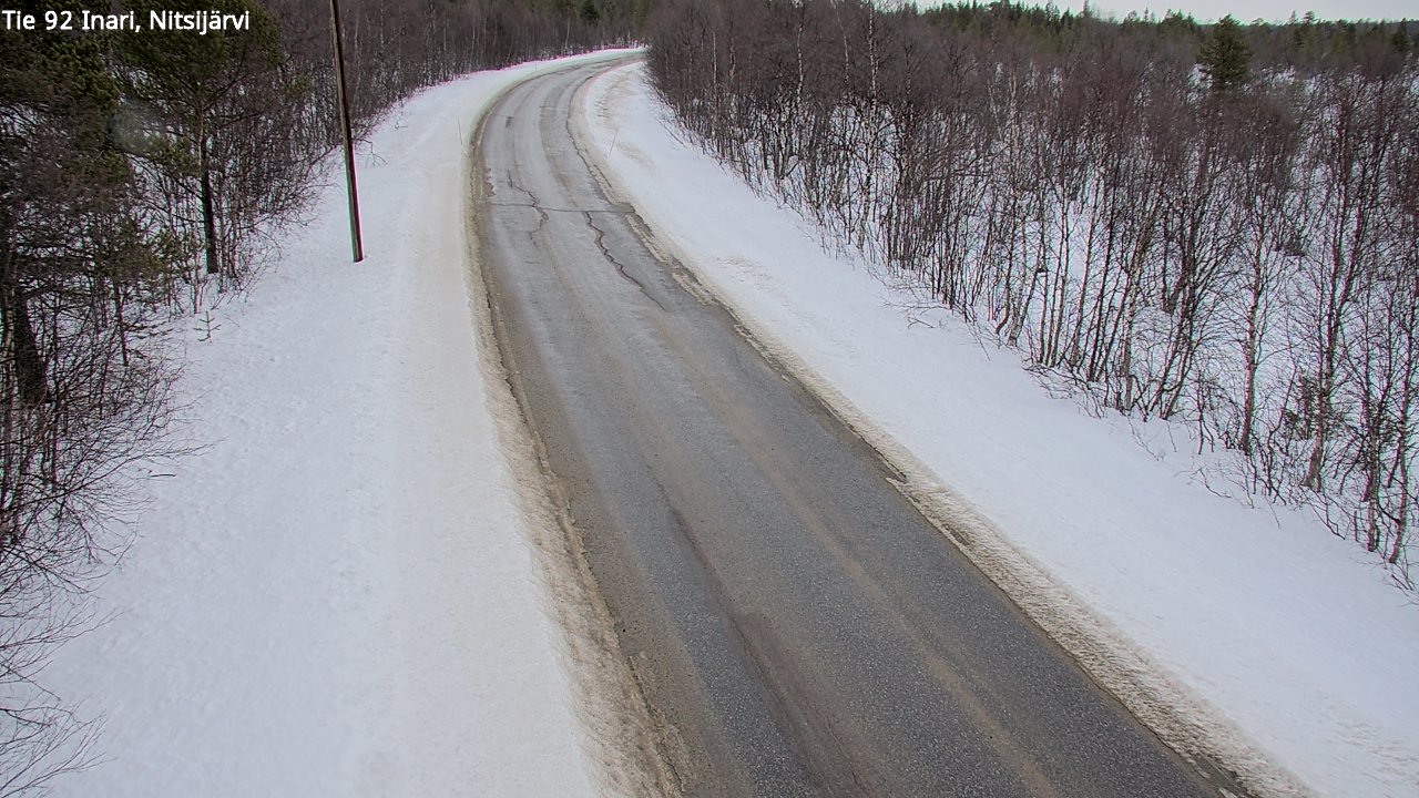 Weather Camera Image Väg 92 Enare, Nitsijärvi, Inari, Lappi