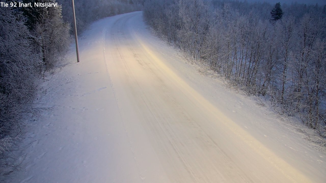 Kelikamerat Kuva Tie 92 Inari, Nitsijärvi, Inari, Lappi