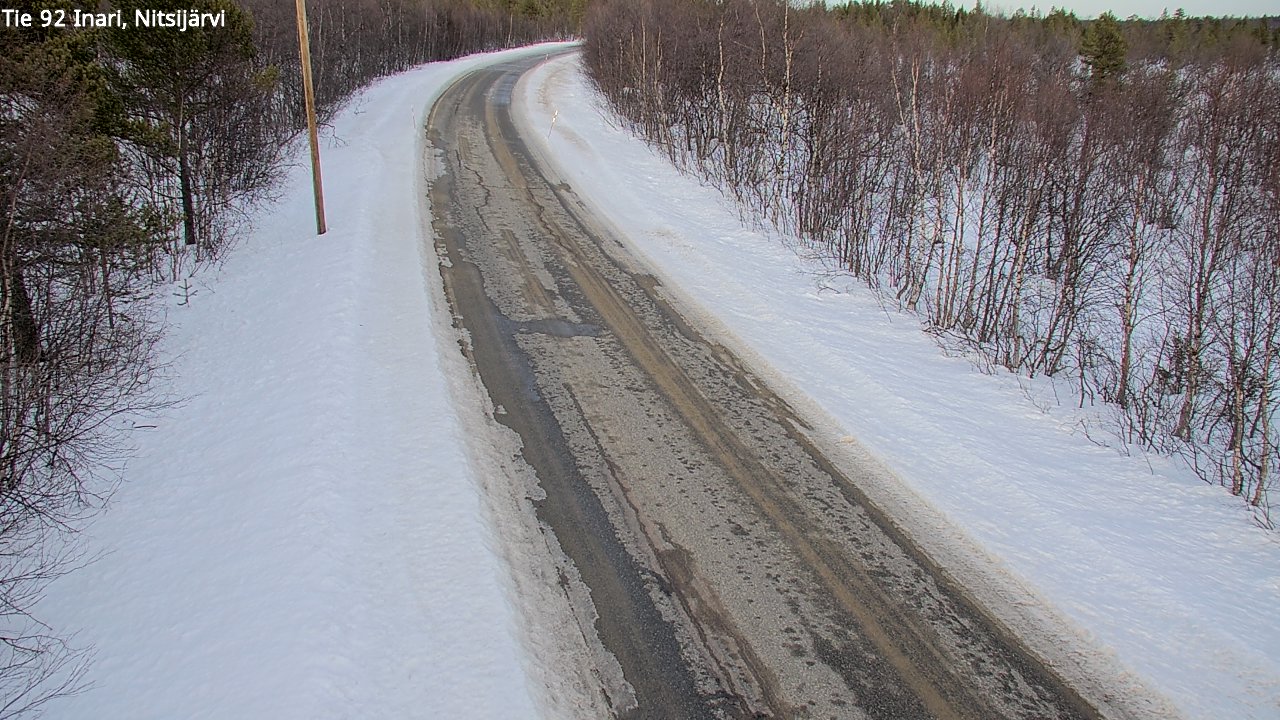 Kelikamerat Kuva Tie 92 Inari, Nitsijärvi, Inari, Lappi