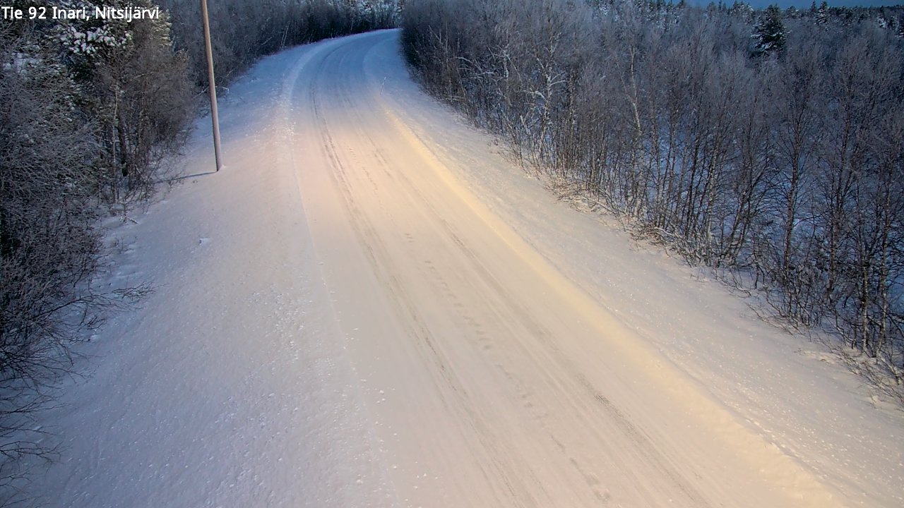Weather Camera Image Road 92 Inari, Nitsijärvi, Inari, Lappi