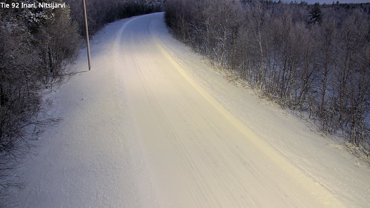 Weather Camera Image Road 92 Inari, Nitsijärvi, Inari, Lappi
