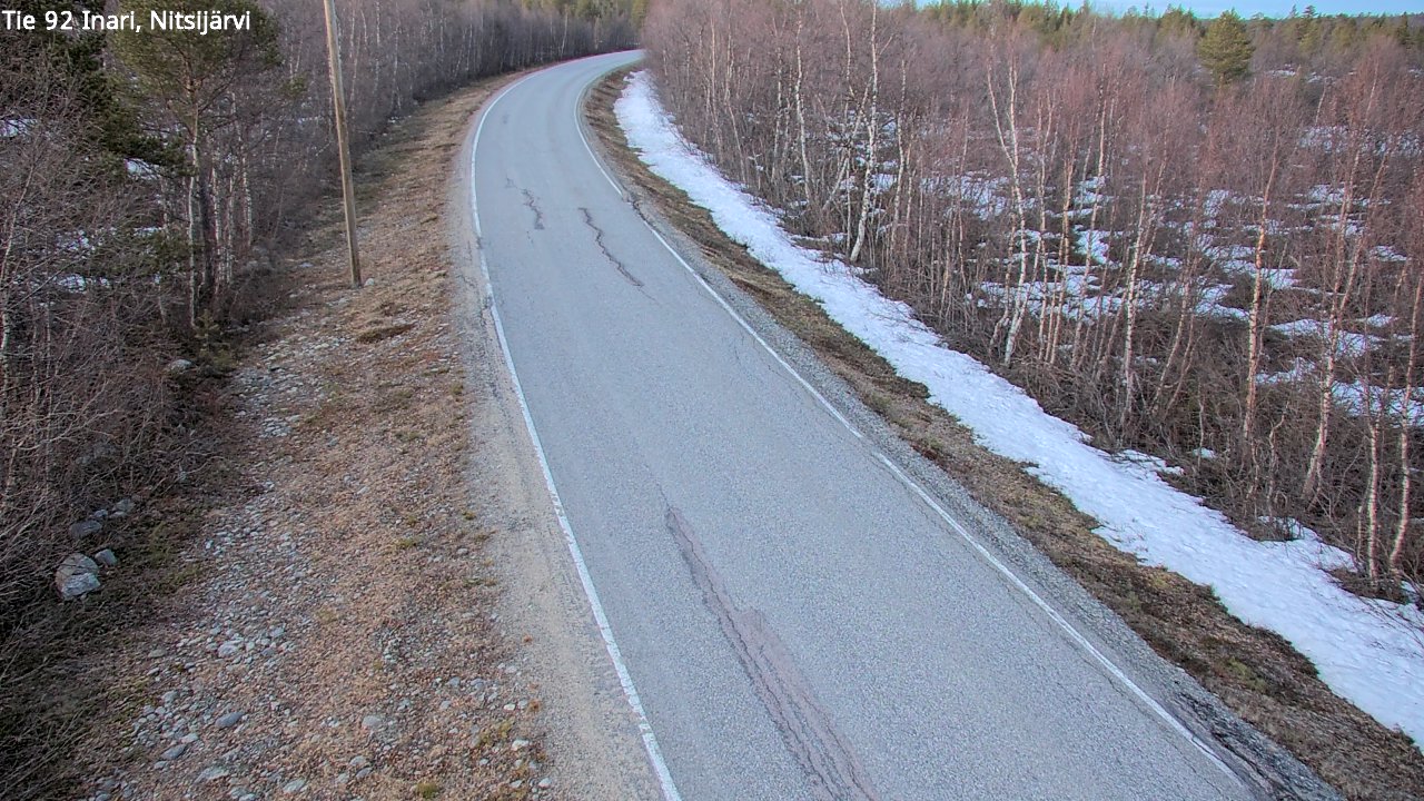 Weather Camera Image Road 92 Inari, Nitsijärvi, Inari, Lappi