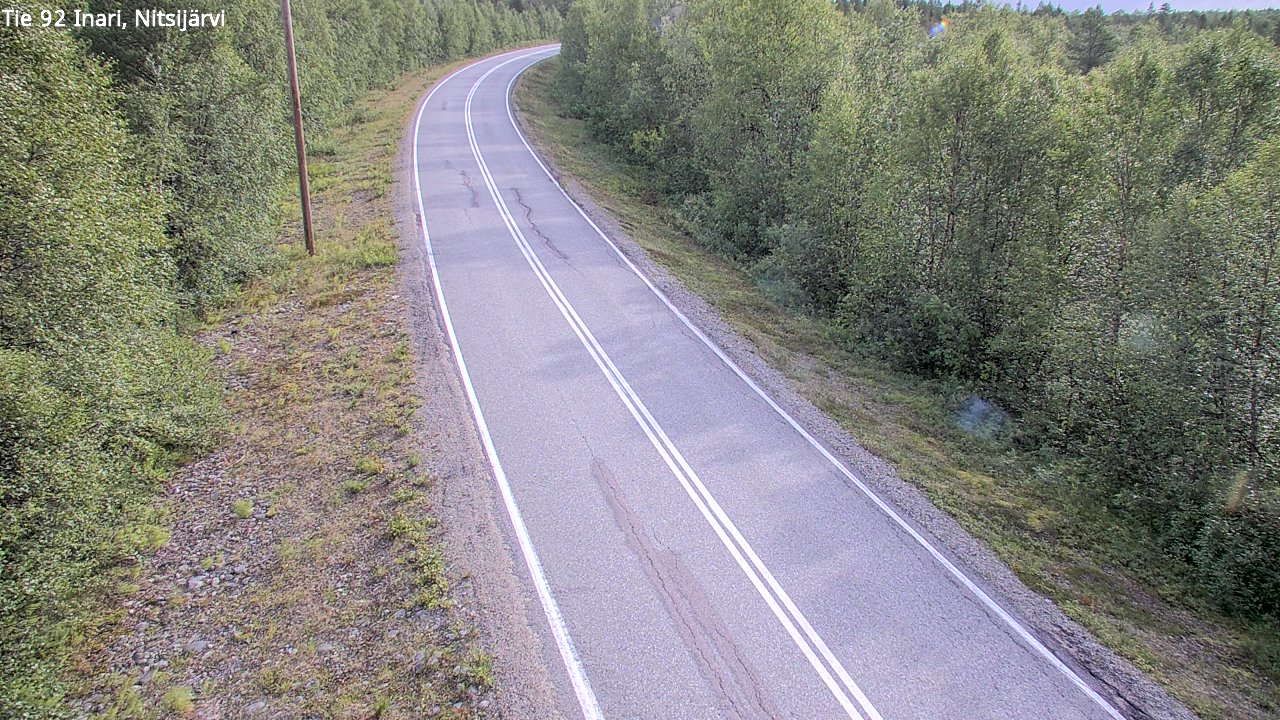 Weather Camera Image Väg 92 Enare, Nitsijärvi, Inari, Lappi
